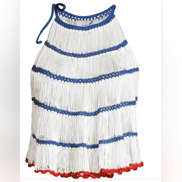 My Beachy Side Emily In Paris Bonbon Crocheted Halter Top - Picture 4 of 11